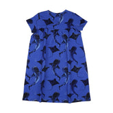 Short-sleeved dress made of cotton (organic)